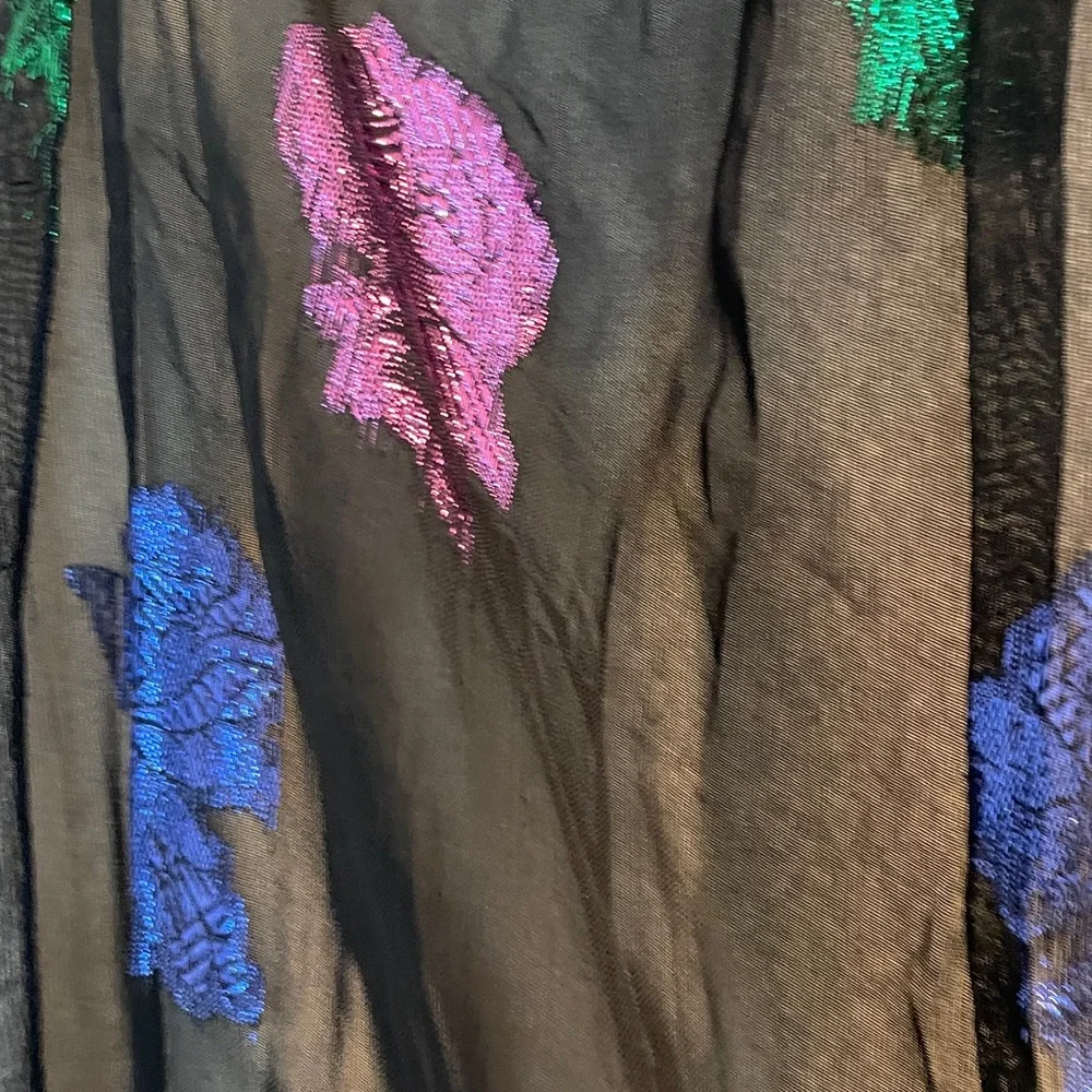 VTG FLORAL ETCHED SCARF